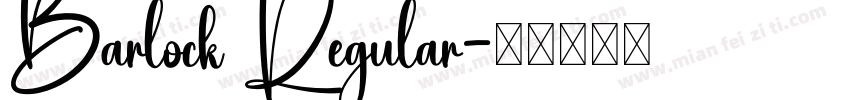 Barlock Regular字体转换